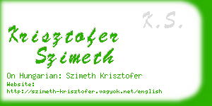 krisztofer szimeth business card